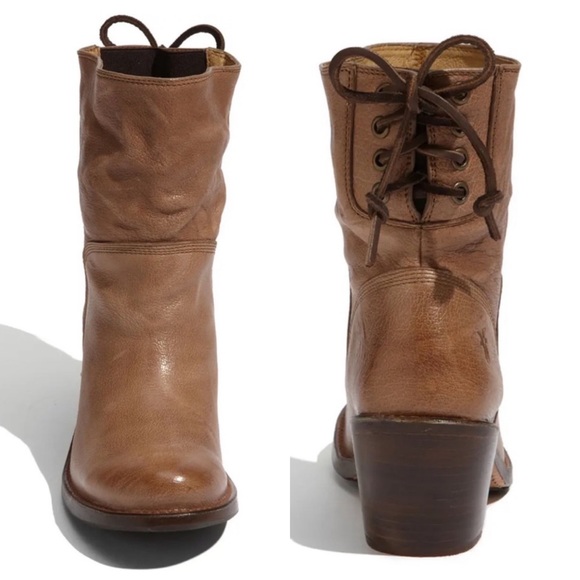 Frye 'Carmen' Back Lace Short Ankle Boot - Picture 2 of 11